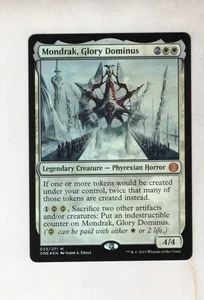 MONDRAK, GLORY DOMINUS FOIL PHYREXIA ALL WILL BE ONE MAGIC MTG ENGLISCH TCG KARTE - Bild 1 von 2