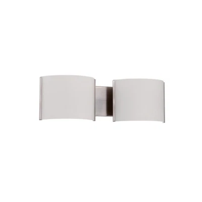 Sunset Lighting Stanton 19-in 2-Light Bright Satin Nickel LED Transitional Vanit - Image 1 of 4