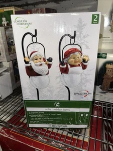 Westinghouse Solar Christmas Holiday Lights Outdoor Cordless Santa Clause New - Picture 1 of 6