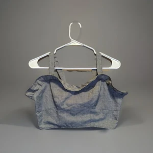 Forever 21 Crop Top - Gray Sweetheart Neckline - Picture 1 of 2