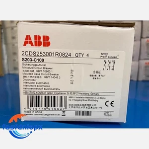 New In Box ABB S203-C100 3P 100A - Picture 1 of 3