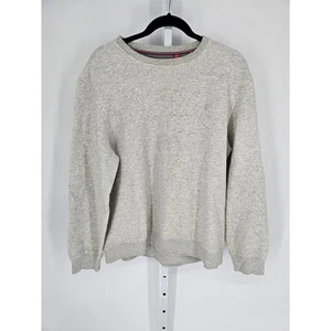 IZOD Women's Gray Heathered Long Sleeve Boat-Neck Sweatshirt Size M - Picture 1 of 4