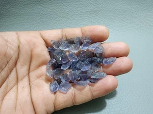 Excelente AAA+ Azul Iolita Crudo 43 Piezas Lote Tamaño 10-12 MM Cristal Piedras Preciosas Sueltas - Imagen 1 de 9