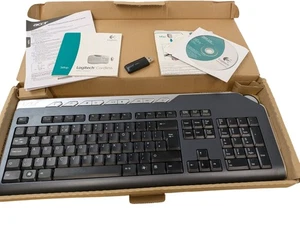Acer Logitech Cordless Desktop Keyboard Wireless USB QWERTY Layout - Picture 1 of 2
