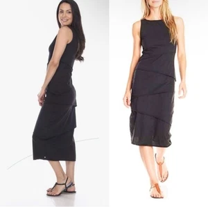 Neon Buddha Shanghai Stufen Midikleid In Schwarz Gr. Medium Neu - Bild 1 von 8