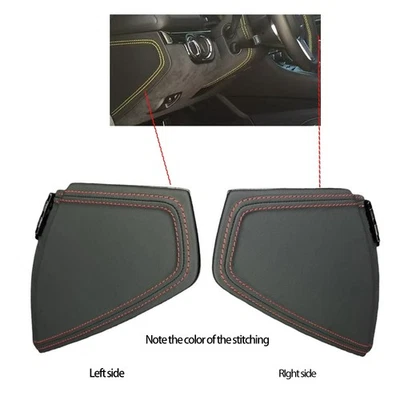 2 件装 PORSCHE 911 991 991.2 981718 CXX 黑色皮革仪表板侧盖 — 第 1/4 张图片