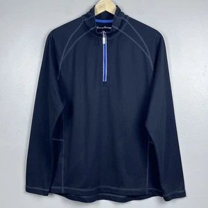 Tommy Bahama Men's Blue Mid-Weight Performance  1/4 Zip Pullover Size S; Active - Picture 1 of 13