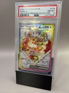 Eevee #174 Prismatic Evolutions Colección Super Premium PSA 8 losa graduada - Imagen 1 de 4