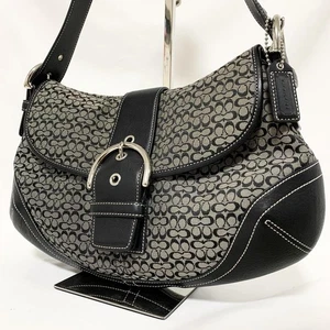 Bolso de Hombro Coach Negro Firma Tela Soho Hebilla 6808 - Imagen 1 de 15