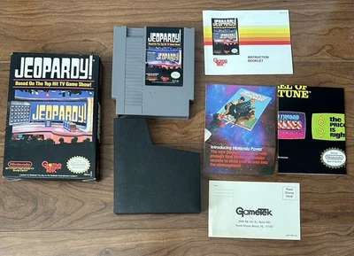 Jeopardy (Nintendo, NES 1987) Complete CIB W/ Manual & Inserts Clean Box - Image 1 of 4