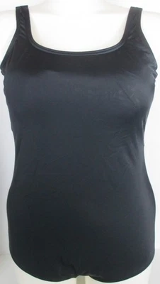 LANDS END Scoop Neck Tugless Sporty One Piece Swimsuit Womens 16W NEW - Image 1 of 4