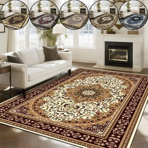 Rutschfeste Große Traditionelle Teppiche Wohnzimmer Schlafzimmer Teppich Flur Läufer Vorleger - Bild 1 von 15
