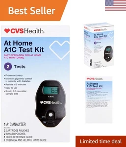 A1C At-Home Kit für schnelle Überwachung der glykämischen Kontrolle - Ergebnisse in 5 Minuten - Bild 1 von 6