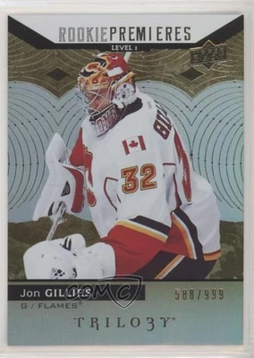 2017-18 Upper Deck Trilogy Premieres Level 1 /999 Jon Gillies #64 Rookie RC - Image 1 of 2