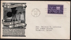 SC# 926 FDC, 50th Anniversary of Motion Pictures, Anderson cachet - Picture 1 of 1