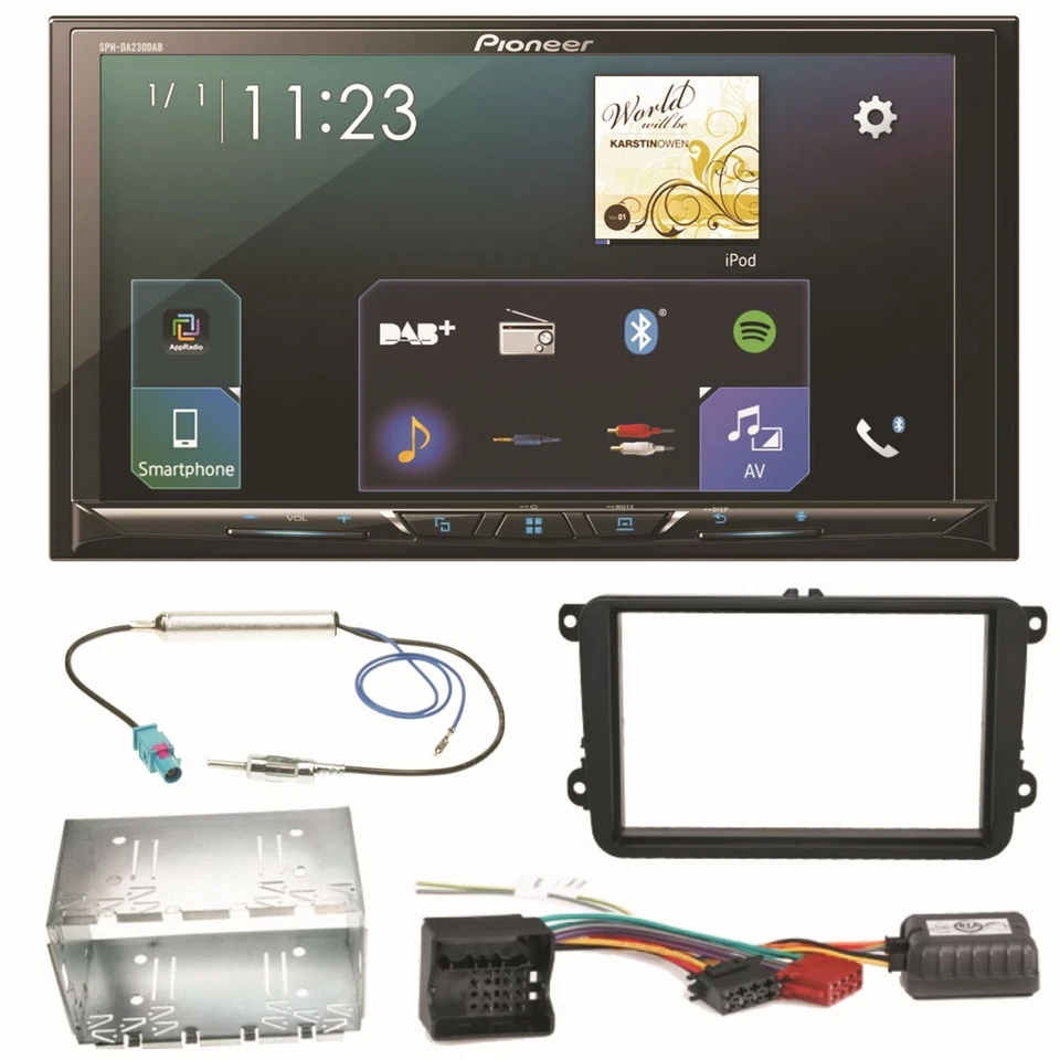 Pioneer SPH-DA230DAB Bluetooth Autoradio Einbauset für Seat Leon Alhambra Altea  - Bild 1 von 1