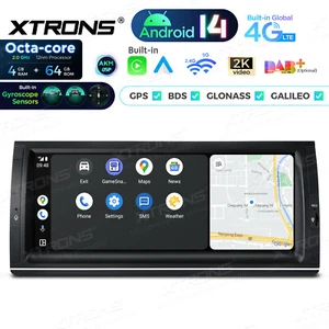 10.25" Screen Android 14 64G Car GPS Sat Nav Stereo Radio Wifi 4G for BMW E53 X5 - Picture 1 of 21