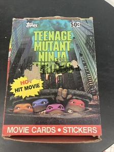 1990 Teenage Mutant Ninja Turtles Movie Series 1 Vtg Card Box 36 Packs Topps Lt1 - Picture 1 of 7