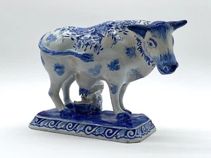 SUPERB LATE 18thc DUTCH DELFT FAIENCE POTTERY COW & MAID BY De Grieksche A - Picture 1 of 21