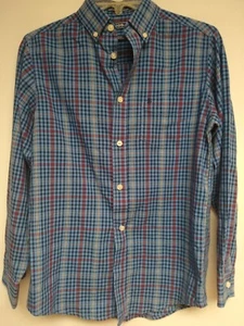 IZOD Boys Button Down Multi Cotton Blend Shirt Size L (14/16) - Picture 1 of 5