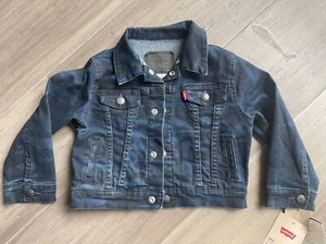 NEW LEVI'S TODDLER BLUE DENIM JEAN CAMO JACKET RED TAB GIRLS/UNISEX 18M-24M/2T - Picture 1 of 4