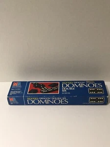 Juego de dominó de madera Dragon Double Six vintage MB 4130 retro antiguo usado en excelente estado - Imagen 1 de 12