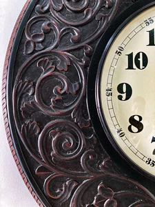 24 Zoll rustikale Vintage Wanduhr aus Holz | handgefertigte Wohn- & Wohnzimmerdekoration - Bild 1 von 10