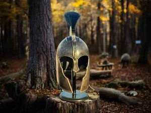 Greek Troy Trojan Helmet Troy Movie Trojan Helmet Brad Pitt Troy Helmet Sca Larp - Bild 1 von 3