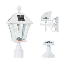GAMA SONIC Baytown Bulb Solar LED Lamp - Wall/Pier/3" Fitter Mounts - Picture 1 of 23