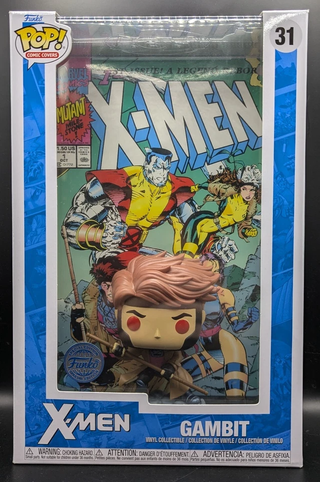 Funko Pop! Comic Cover No. 31: Marvel X-Men #1 Gambit PX Vinyl Figure - Bild 1 von 4