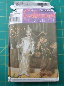 Simplicity 5414 Zauberer von Oz Kinder Muster Kostüm Vogelscheuche TinMan Halloween 3-8 - Bild 1 von 2