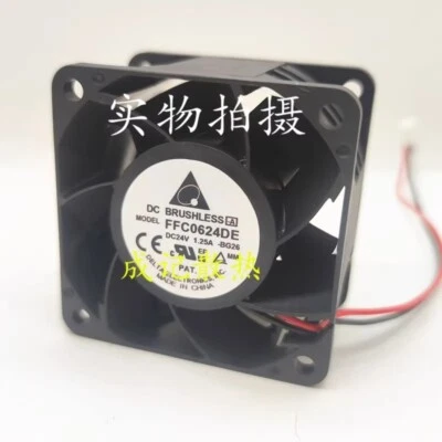 Delta FFC0624DE 6038 DC24V 1.25A 60MM 2-Wire Large Airflow Inverter Cooling Fan - Image 1 of 4