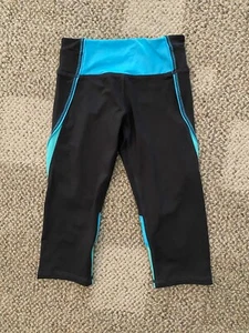 Girls Size Small (7/8) Kyodan Black Multi Color Active Wear Tights - Picture 1 of 2
