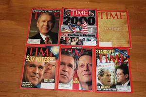 2000 Time Magazines Bush & Gore & Special Edition of 2000 - Picture 1 of 6