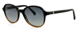 New CHANEL CH 3340 1556 51mm Black Brown Eyeglasses Sunglasses Italy - Picture 1 of 7