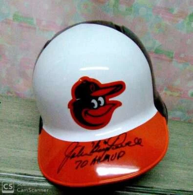 BOOG POWELL SIGNED T/B BALTIMORE ORIOLES 1 FLAP F/S BATTING HELMET 1970 AL MVP - Image 1 of 2