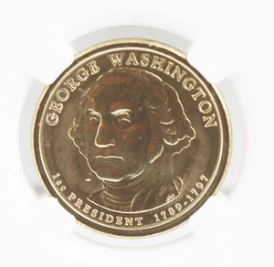 USA 2007 $1 DOLLAR GEORGE WASHINGTON  MISSING EDGE LETTERING ERROR COIN MS 65 - Picture 1 of 4