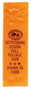 1988 Antique Automobile Club America AACA Ribbon Gettysburg Fall Foliage Run VTG - Picture 1 of 2