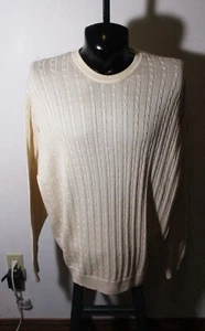 DUCK & HYDE beige dünner Zopfmuster Langarm Pullover Herren Gr. XL oder 2XL - Bild 1 von 6