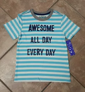 NWT- FabKids Boy's T-Shirt Size Medium (6/7). AWESOME ALL DAY EVERY DAY. - Picture 1 of 3