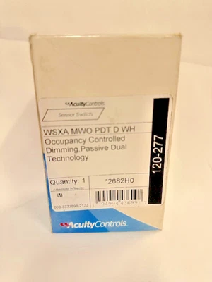 Acuity Controls WSXA MWO PDT D WH Occupancy Dimming Wall Sensor Switch White New - Image 1 of 4