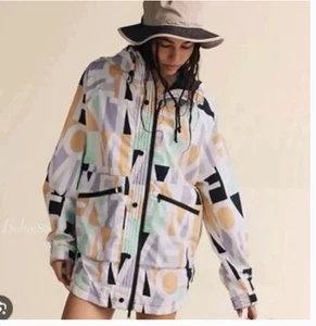 Chaqueta Empacable Estampada Free People Movement Singin’ In The Rain Talla Mediana Nueva con Etiquetas - Imagen 1 de 11