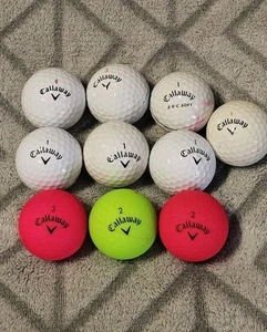 Lote de 10 pelotas de golf Callaway usadas mezcla blandas/superblandas blancas y de colores - Imagen 1 de 7