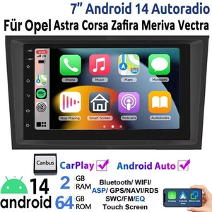 Für Opel Corsa C D Zafira B Astra G H Android14 Carplay Autoradio GPS NAVI 2+64G - Bild 1 von 11