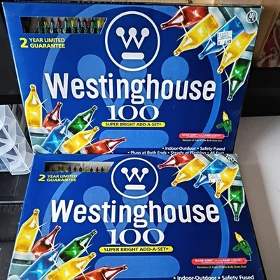  Westinghouse 100 Multicolor Super Bright Multi-Color Christmas Lights New  - Image 1 of 3