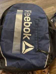 Reebok Basecamp Backpack Navy blue and Black w/Side Pockets S6 - Picture 1 of 3