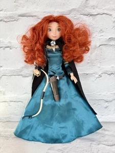 Disney store RARE 2012 1st edition Merida Brave Doll with dark teal dress & bow - Picture 1 of 16