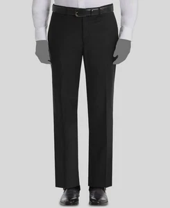 Lauren Ralph Lauren Men's Black Classic-Fit Black Wool Suit Pants Size 35W 32L - Picture 1 of 3