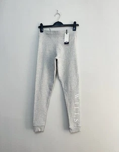 Jack Wills Lingham Grey Skinny Logo Tie Leggings Joggers UK 6 New RRP £42 - Picture 1 of 7