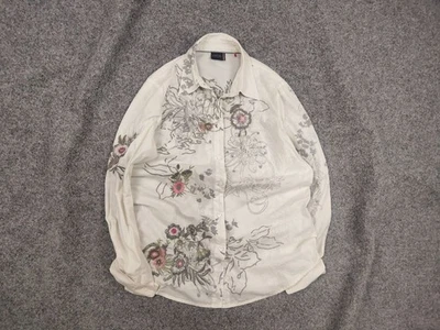 Rare Esprit Vintage Y2K Style embroidered flower logos Buttons shirt - Image 1 of 4